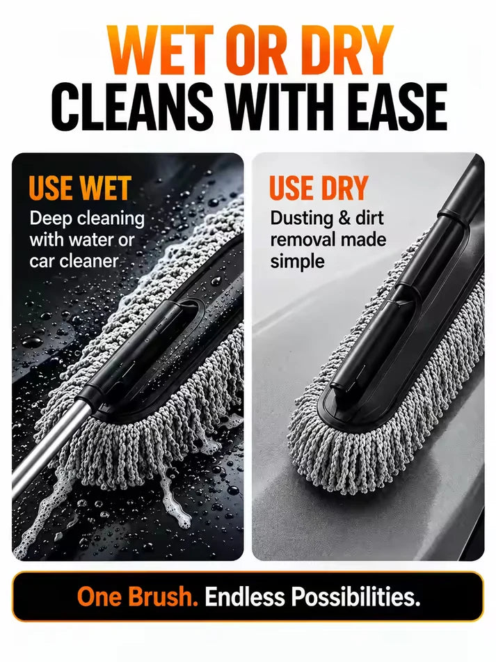 Buy Extendable Microfiber Cleaning Brush (Duster) And Get Car Detailing Brush and Windshield Cleaning Tablets Worth Rs. 599/- FREE!! New Offer