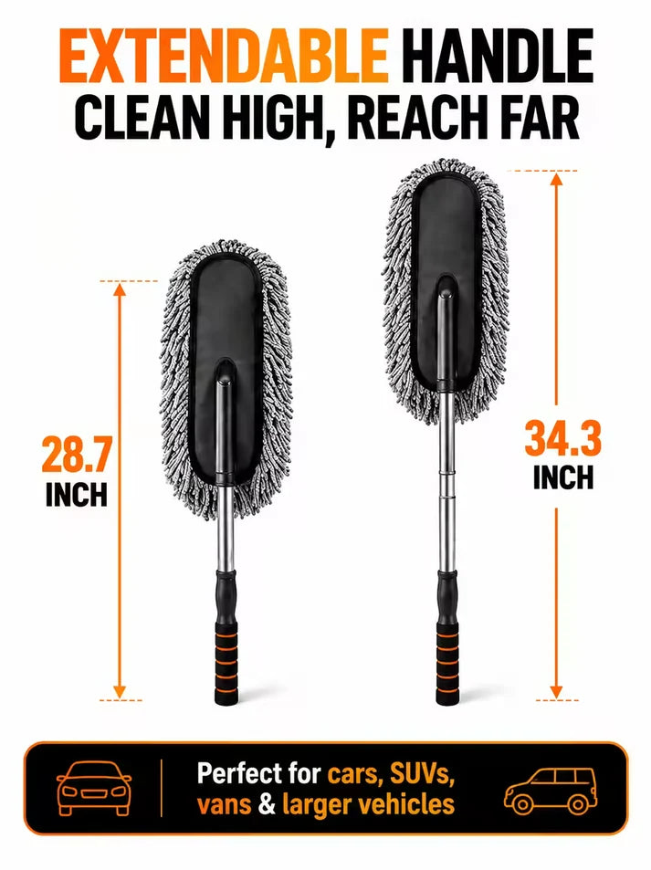 Buy Extendable Microfiber Cleaning Brush (Duster) And Get Car Detailing Brush and Windshield Cleaning Tablets Worth Rs. 599/- FREE!! New Offer