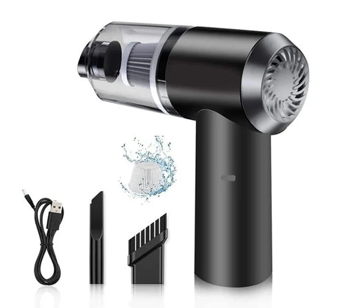 3 in 1 Portable Car Vacuum Cleaner with Blower | USB Rechargeable Wireless Handheld Vacuum for Travel, Camping, and Home | Reusable, Compact, and Powerful!